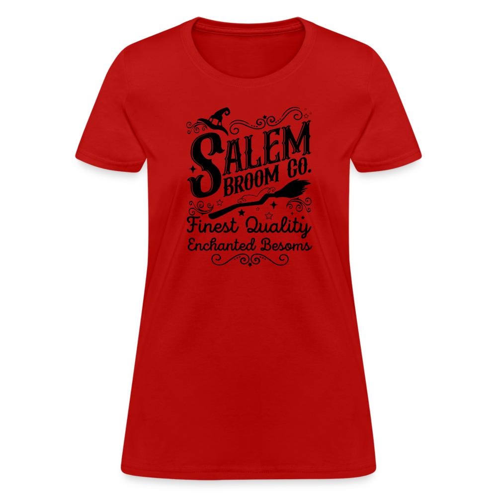 Salem Broom Co. Finest Quality Enchanted Besoms Women's T-Shirt (Halloween) - red