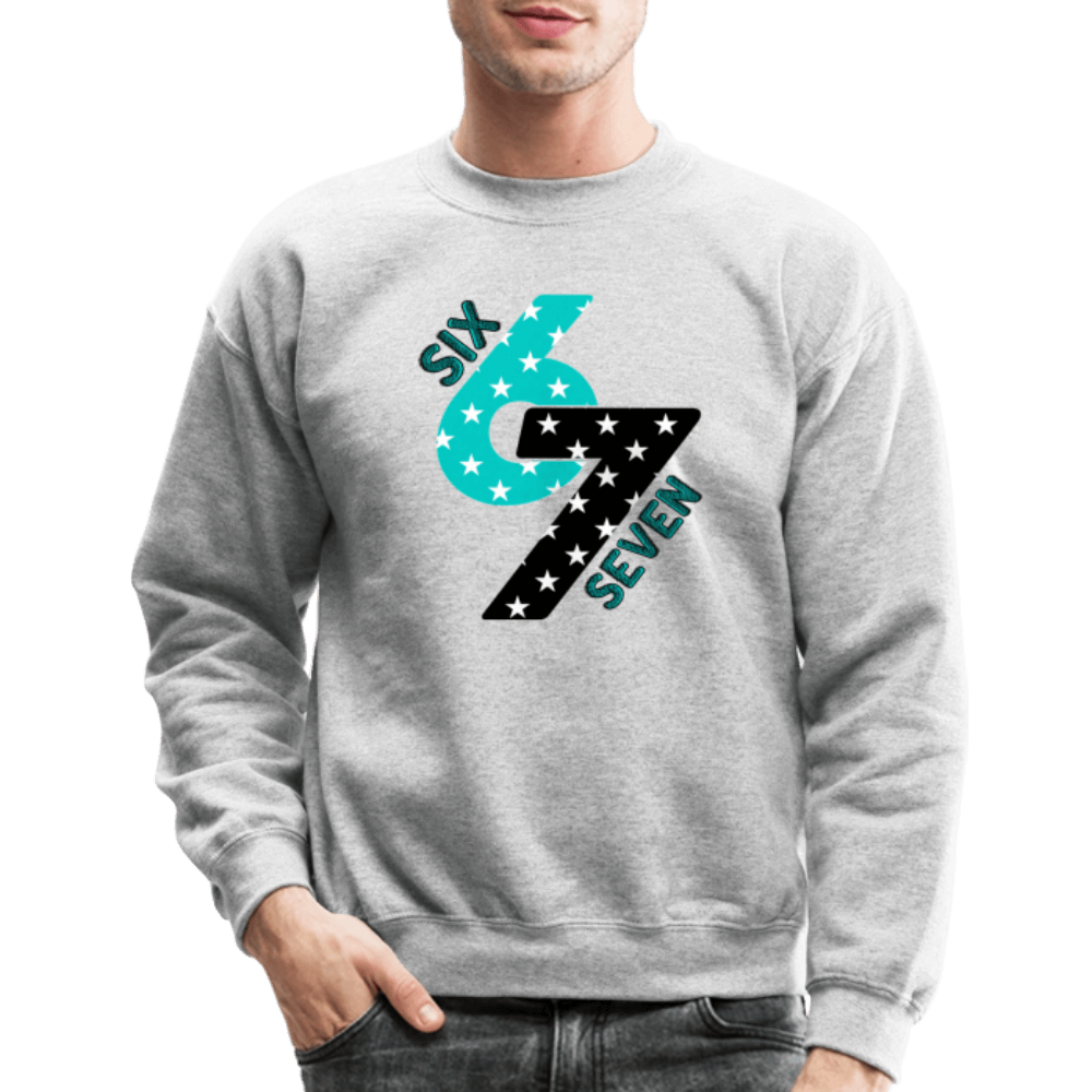 Six Seven 67 (Star) Sweatshirt Color: heather gray