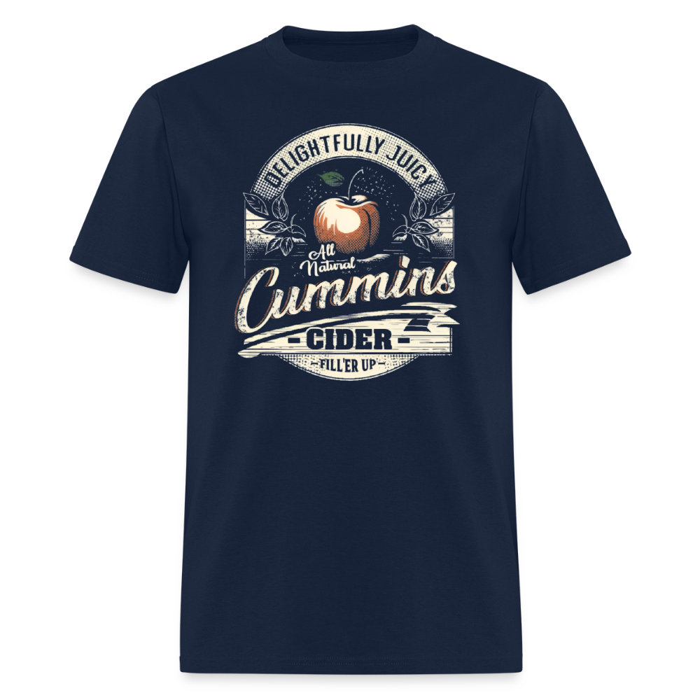 Vintage Cummins Cider (Funny Adult Humor) T-Shirt - navy