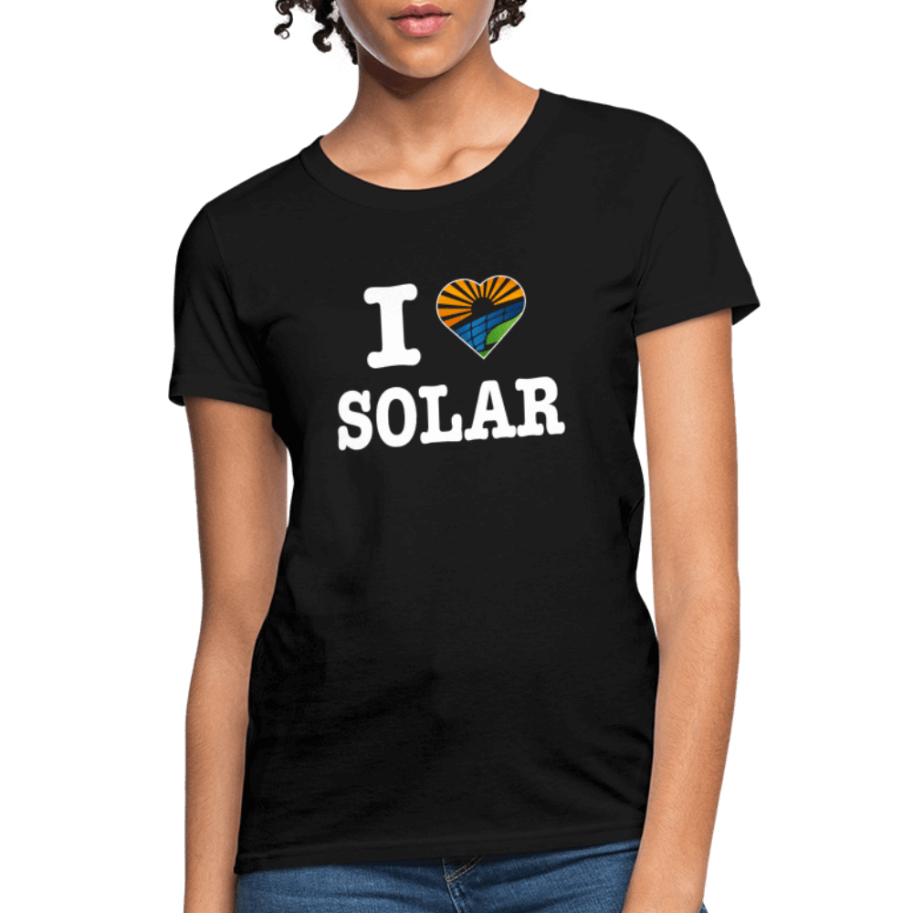 I Love Solar Women's T-Shirt Color: navy