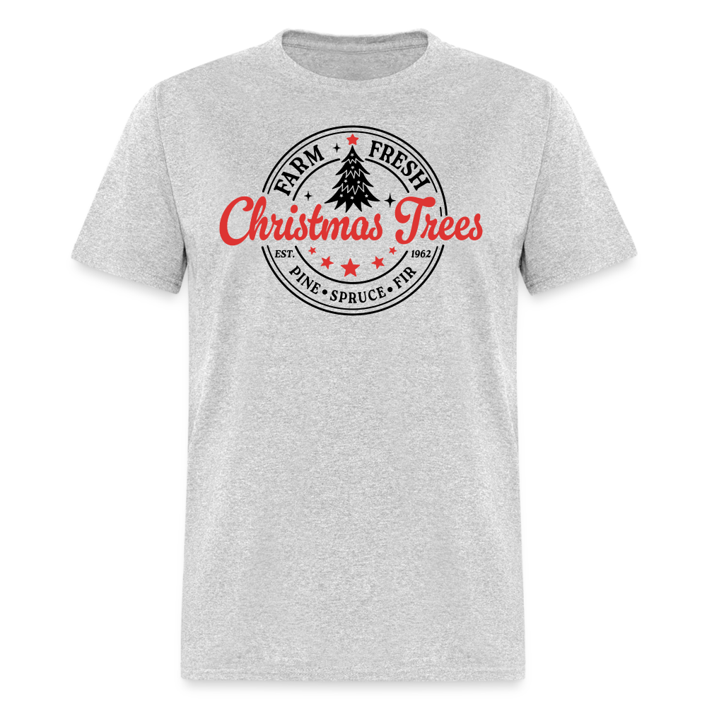 Farm Fresh Christmas Trees T-Shirt - heather gray