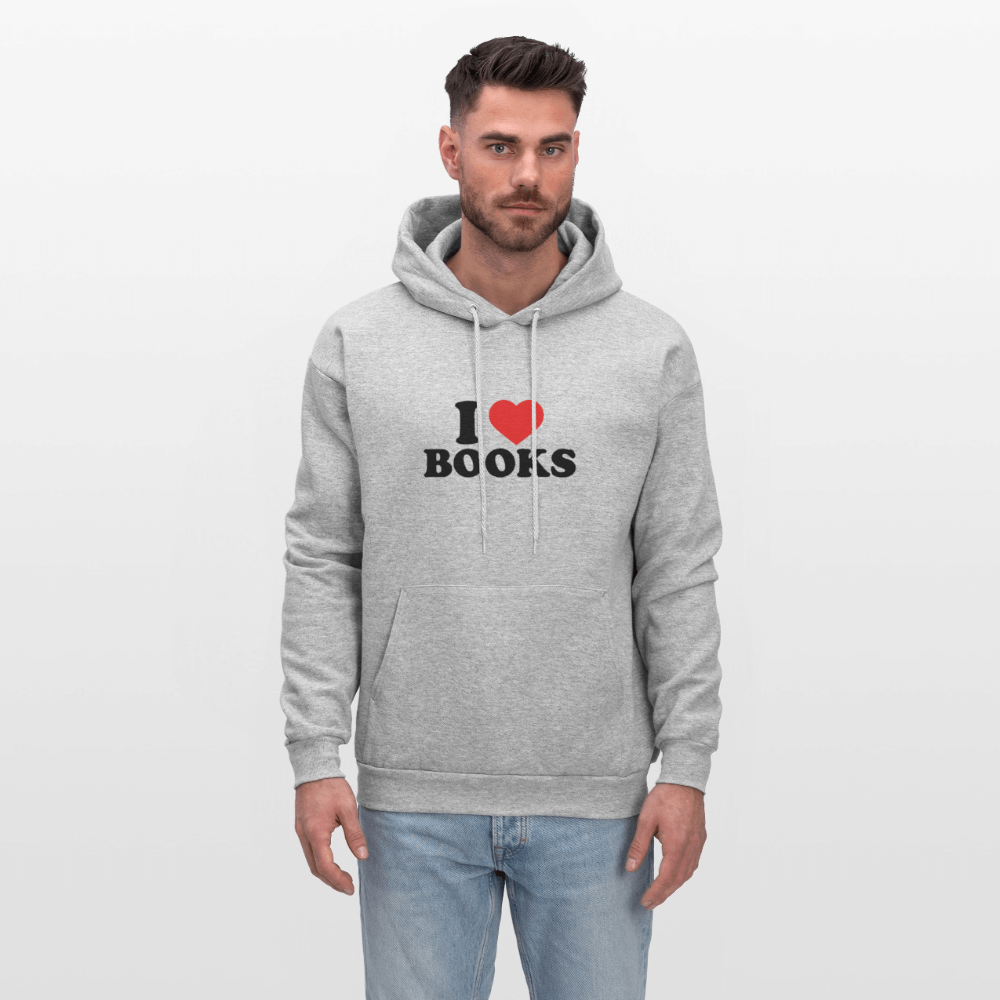 I Love Books Hoodie Color: white