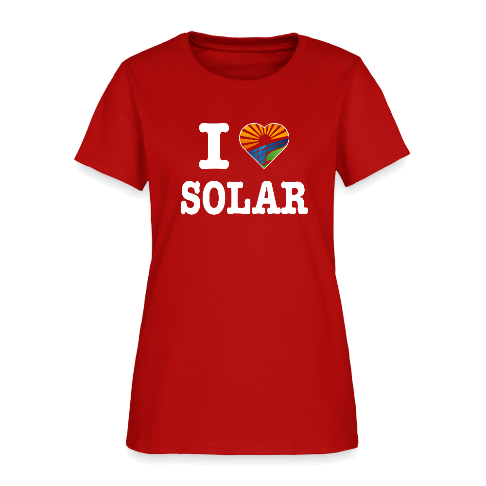 I Love Solar Women's T-Shirt Color: red
