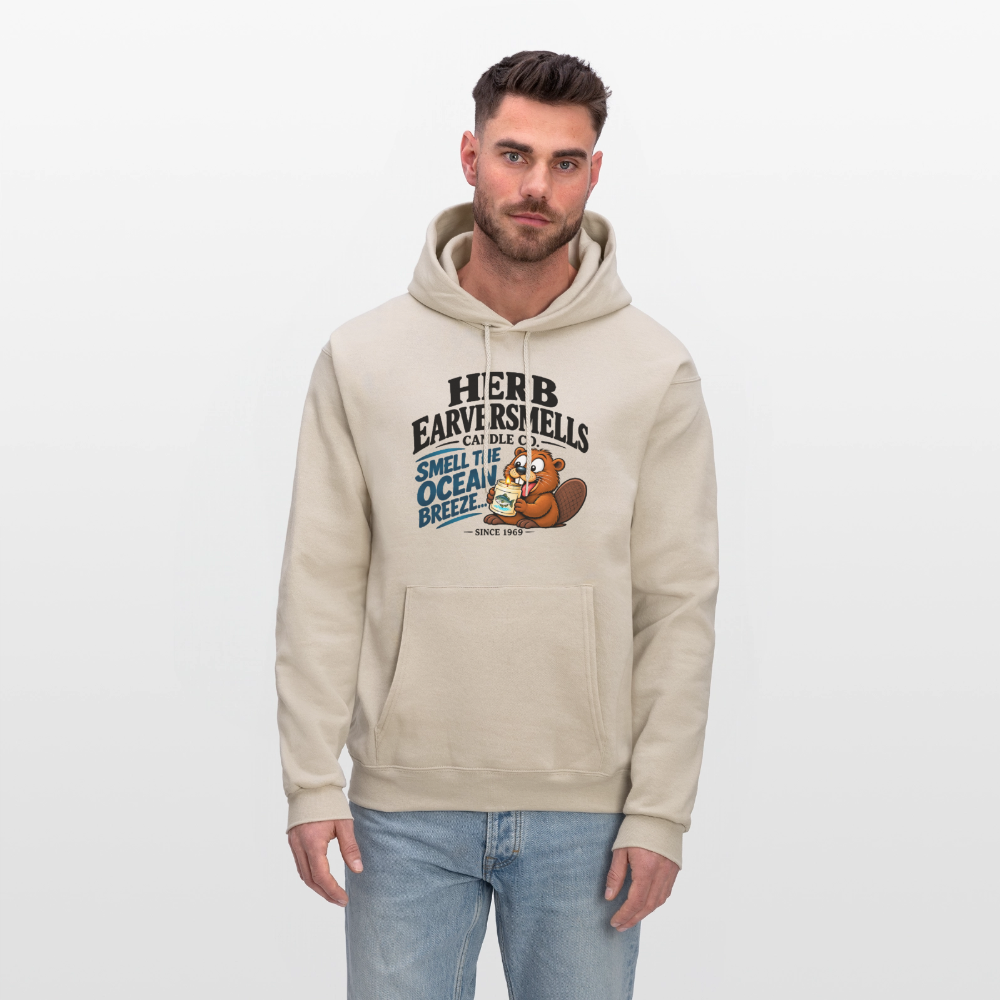 Herb Earversmells Candle Co. – Funny Adult Humor Hoodie - Sand