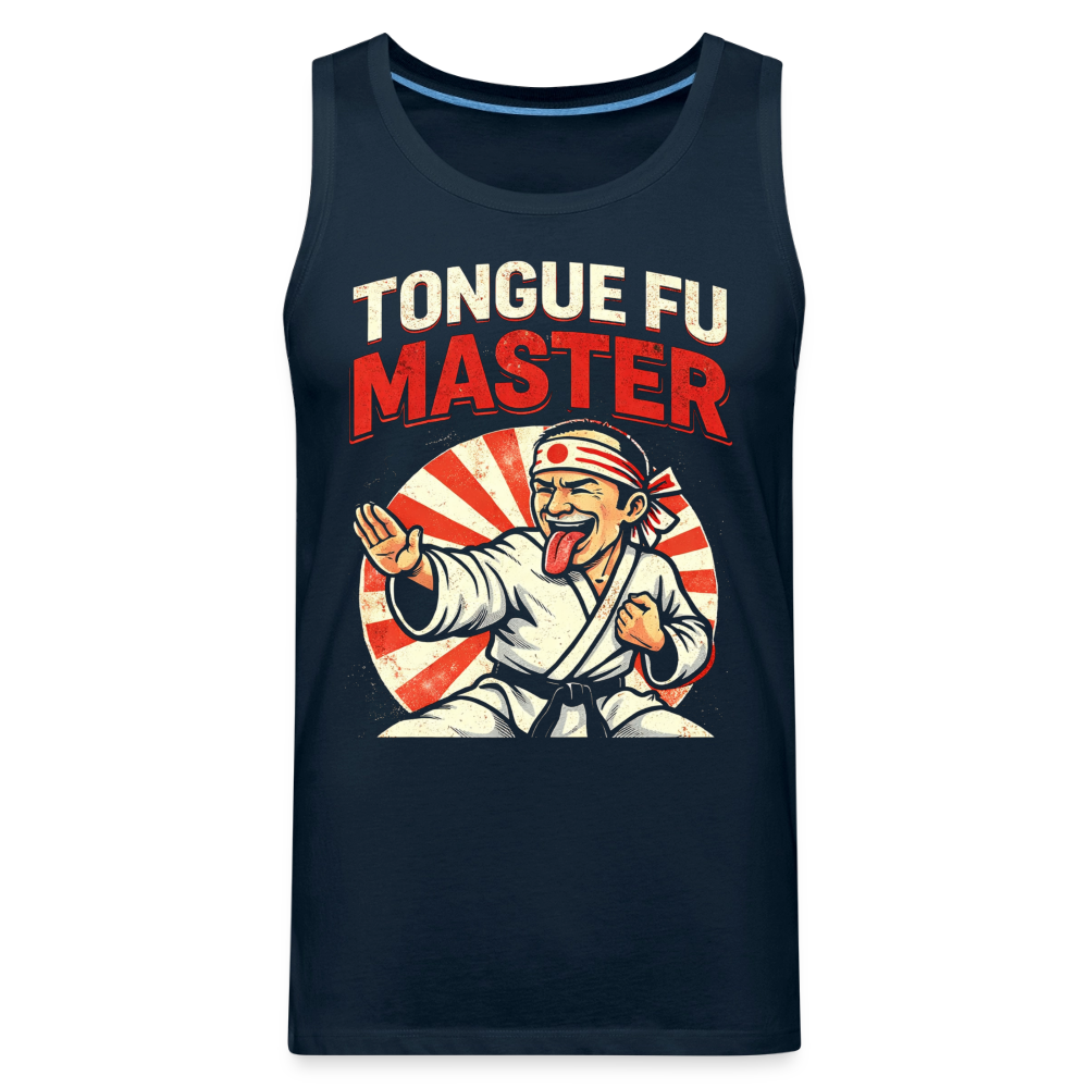 Tongue FU Master Tank Top Color: Deep Navy
