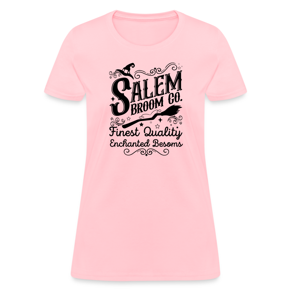 Salem Broom Co. Finest Quality Enchanted Besoms Women's T-Shirt (Halloween) - pink