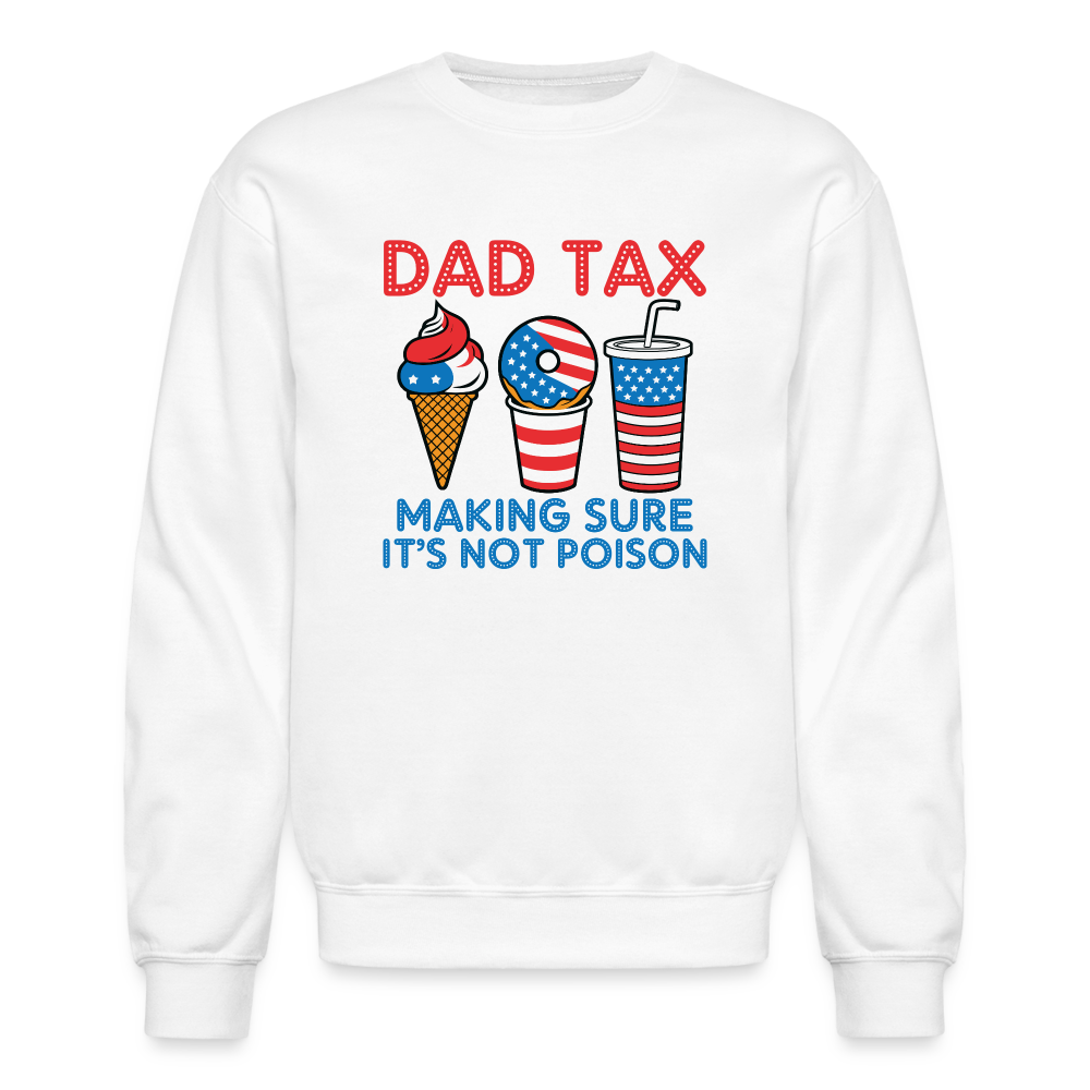 Dad Tax Sweatshirt (Red White Blue) - white