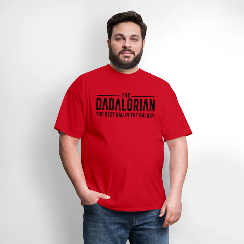The Dadalorian The Best Dad in the Galaxy T-Shirt - red