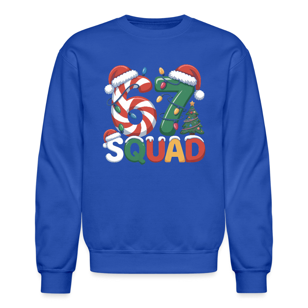 Six Seven Squad Christmas 67 Sweatshirt Color: royal blue