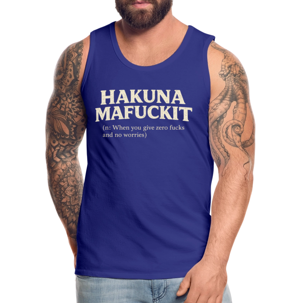 Hakuna Mafuckit Men’s Funny Graphic Tank Color: Black