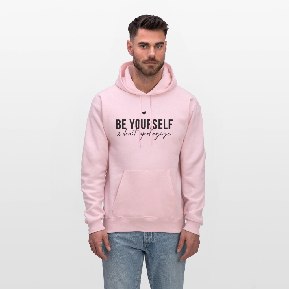 Be Yourself & Don't Apologize Hoodie - pale pink