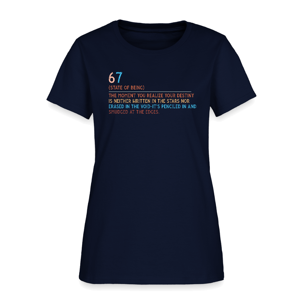 Six Seven Definition 67 Women's T-Shirt Color: navy