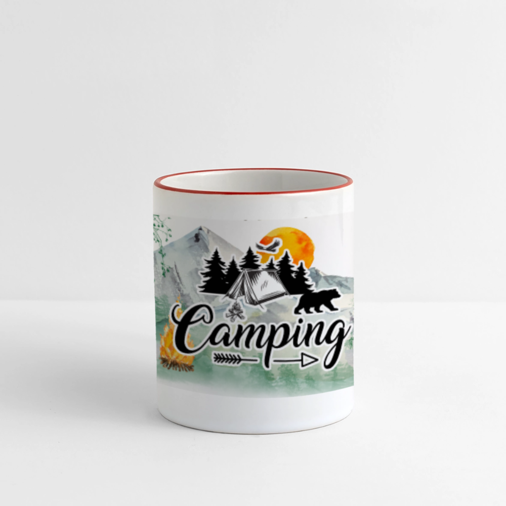 Camping Panoramic Coffee Mug Color: white