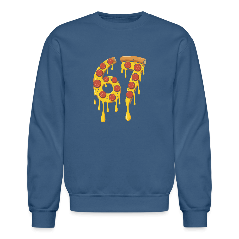 Six Seven 67 Pizza Sweatshirt Color: indigo blue