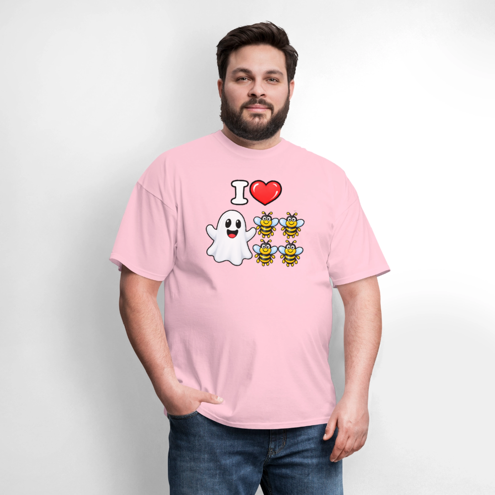 I Heart Boo Bees T-Shirt – Funny Halloween Adult Humor - pink