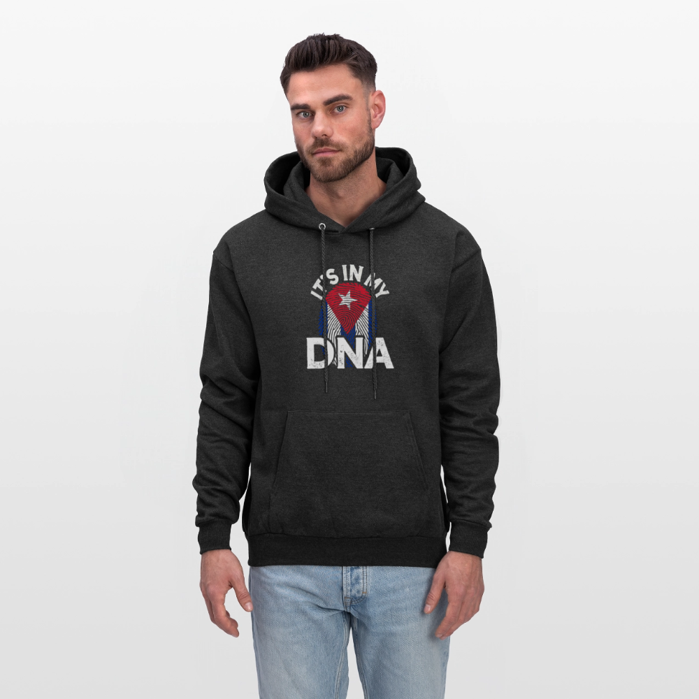 Cuba DNA Hoodie – Cuban Flag Fingerprint Design - charcoal grey