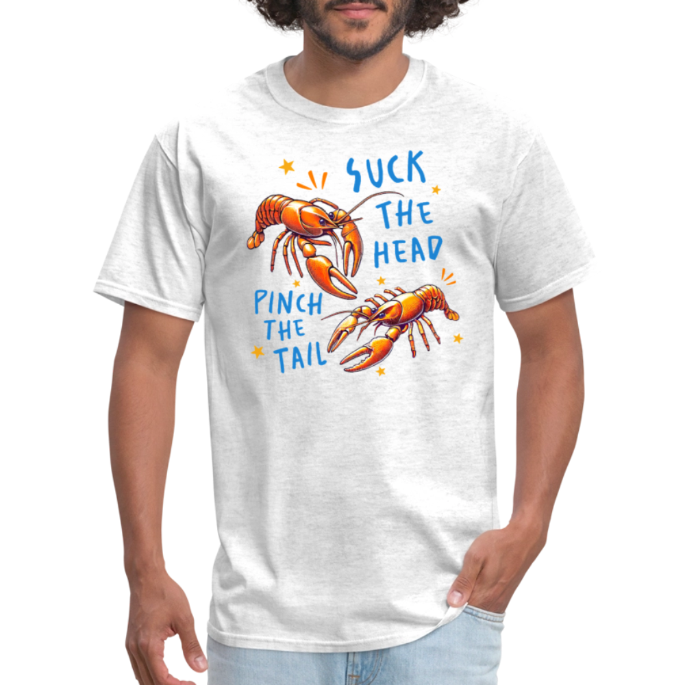 Suck The Head Pinch The Tail (Crawfish) T-Shirt Color: white