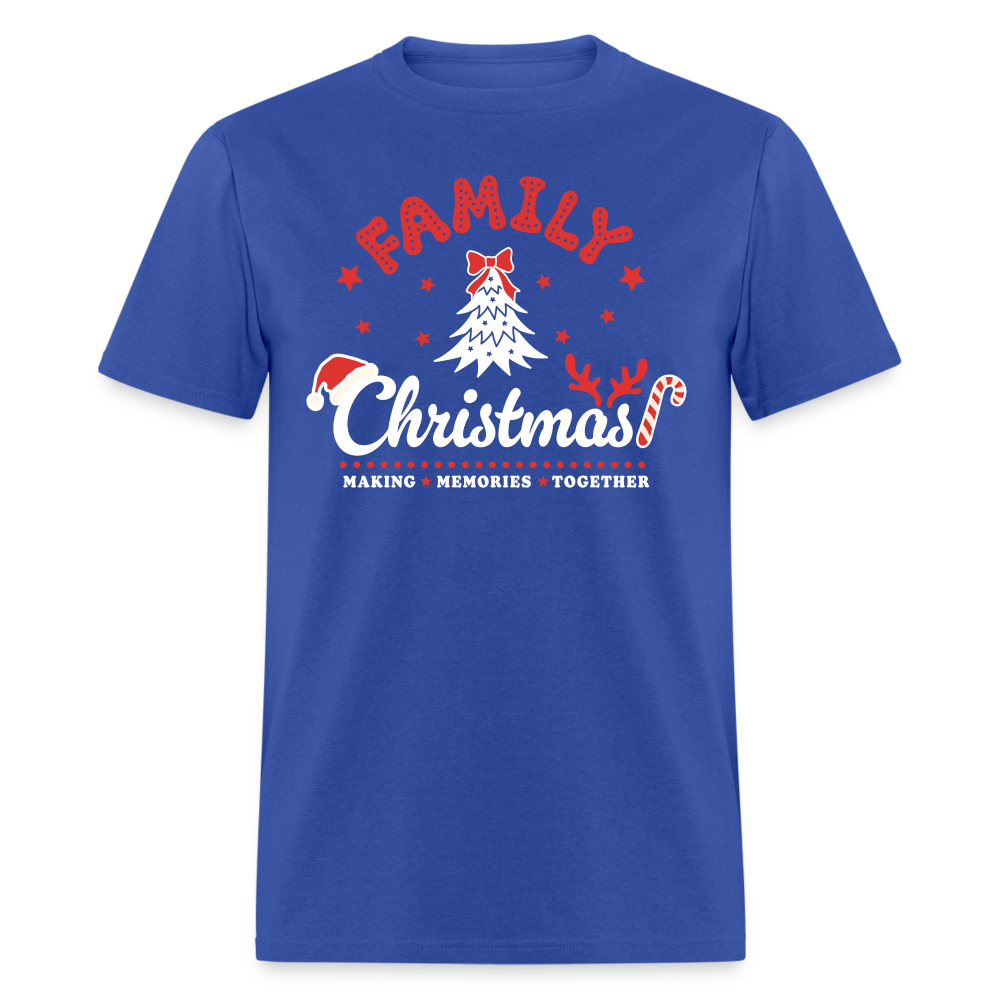 Family Christmas Making Memories Together T-Shirt - royal blue