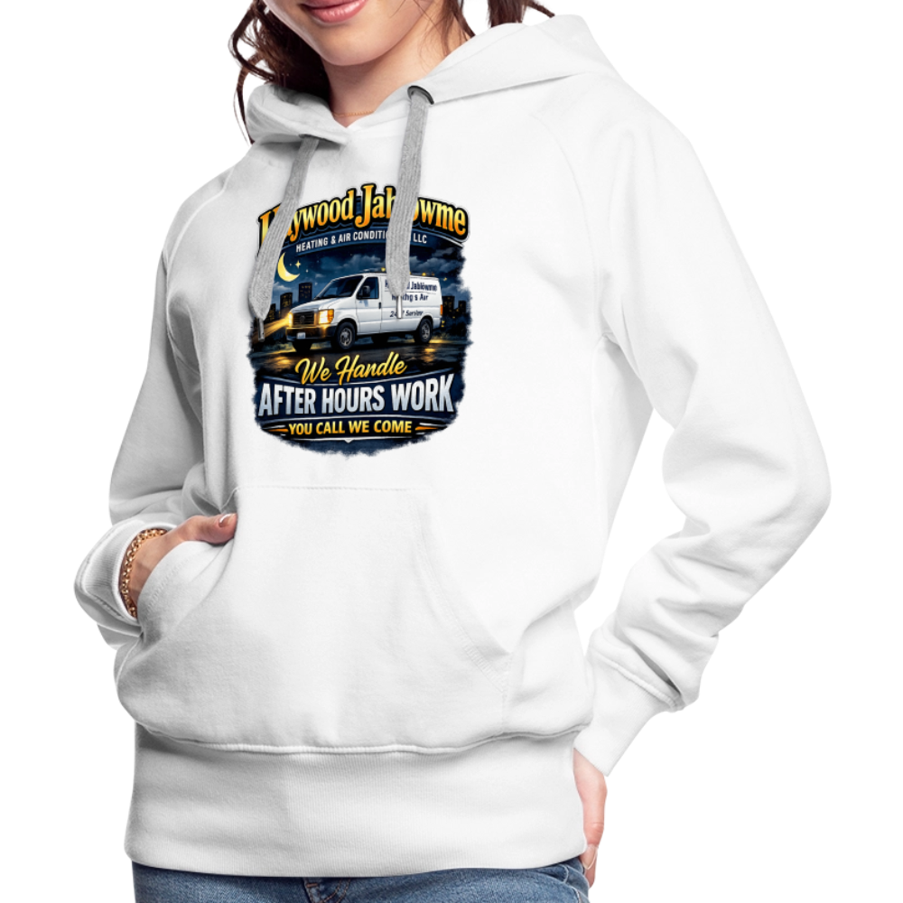 Haywood Jablowme Funny Women’s HVAC Hoodie - white