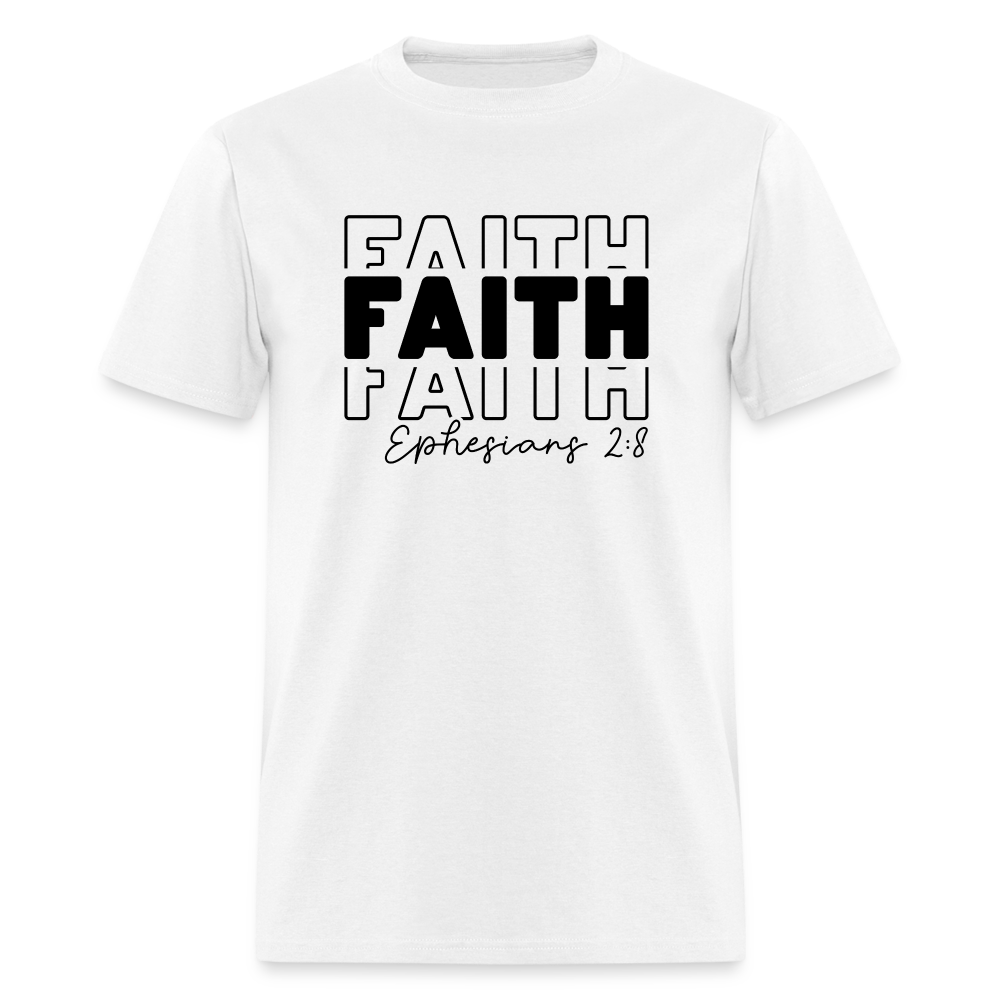 Faith Ephesians 2:8 T-Shirt - white