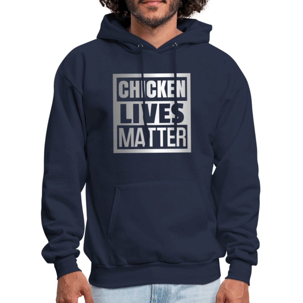 Chicken Lives Matter Hoodie - navy