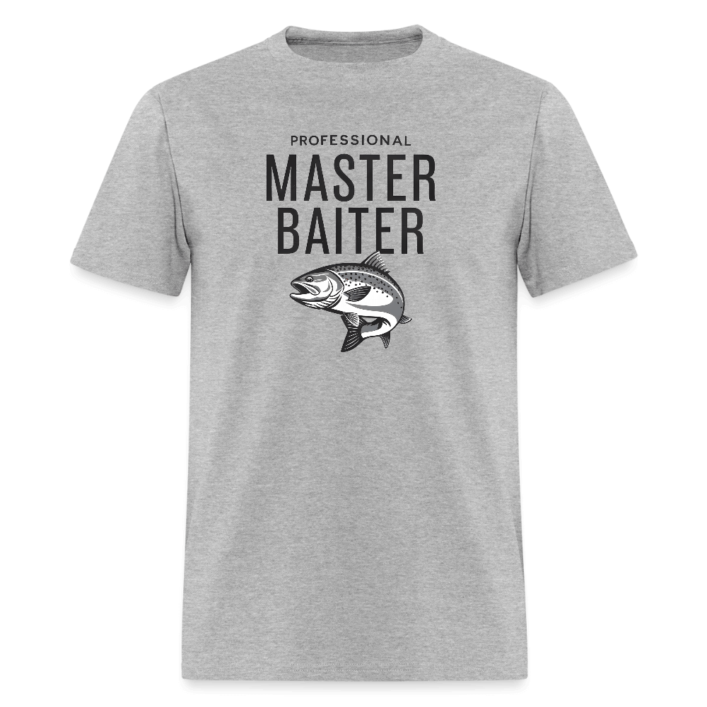 Professional Master Baiter Funny Fishing T-Shirt - heather gray