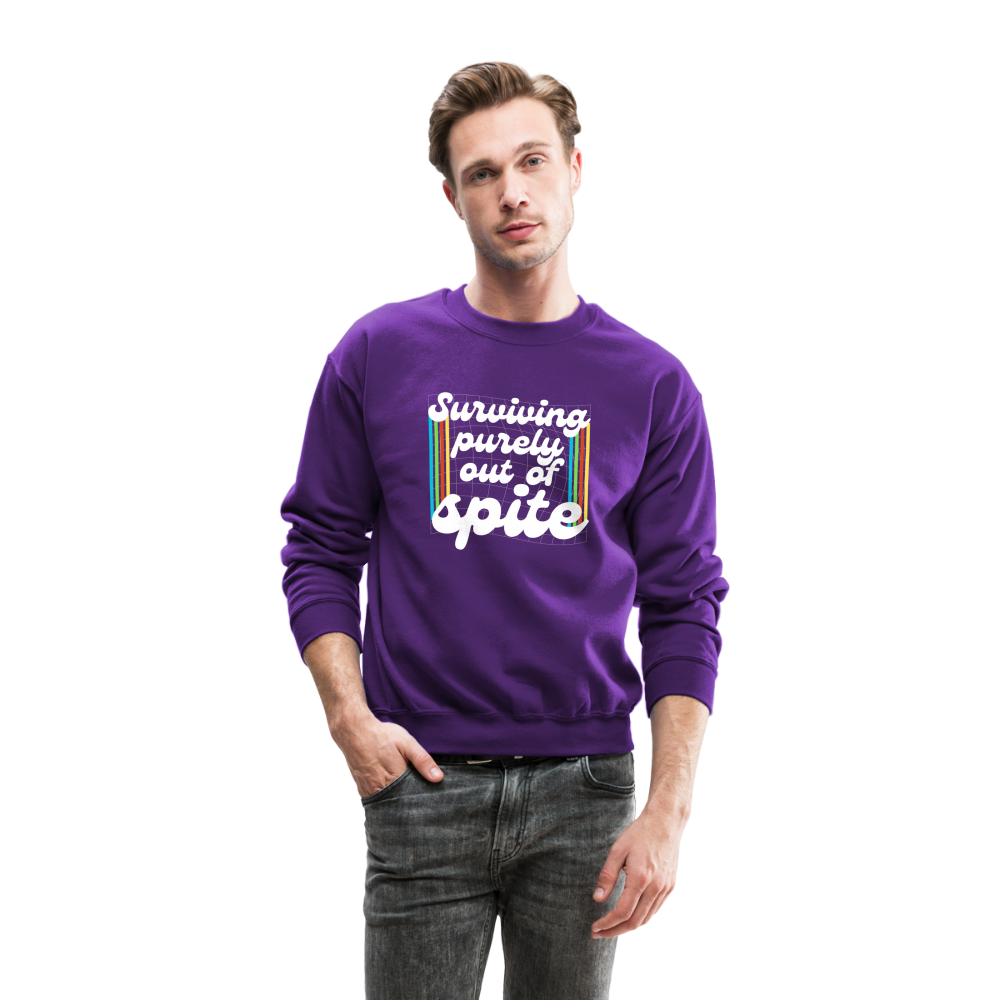 Surviving Purely Out Of Spite Sweatshirt - purple
