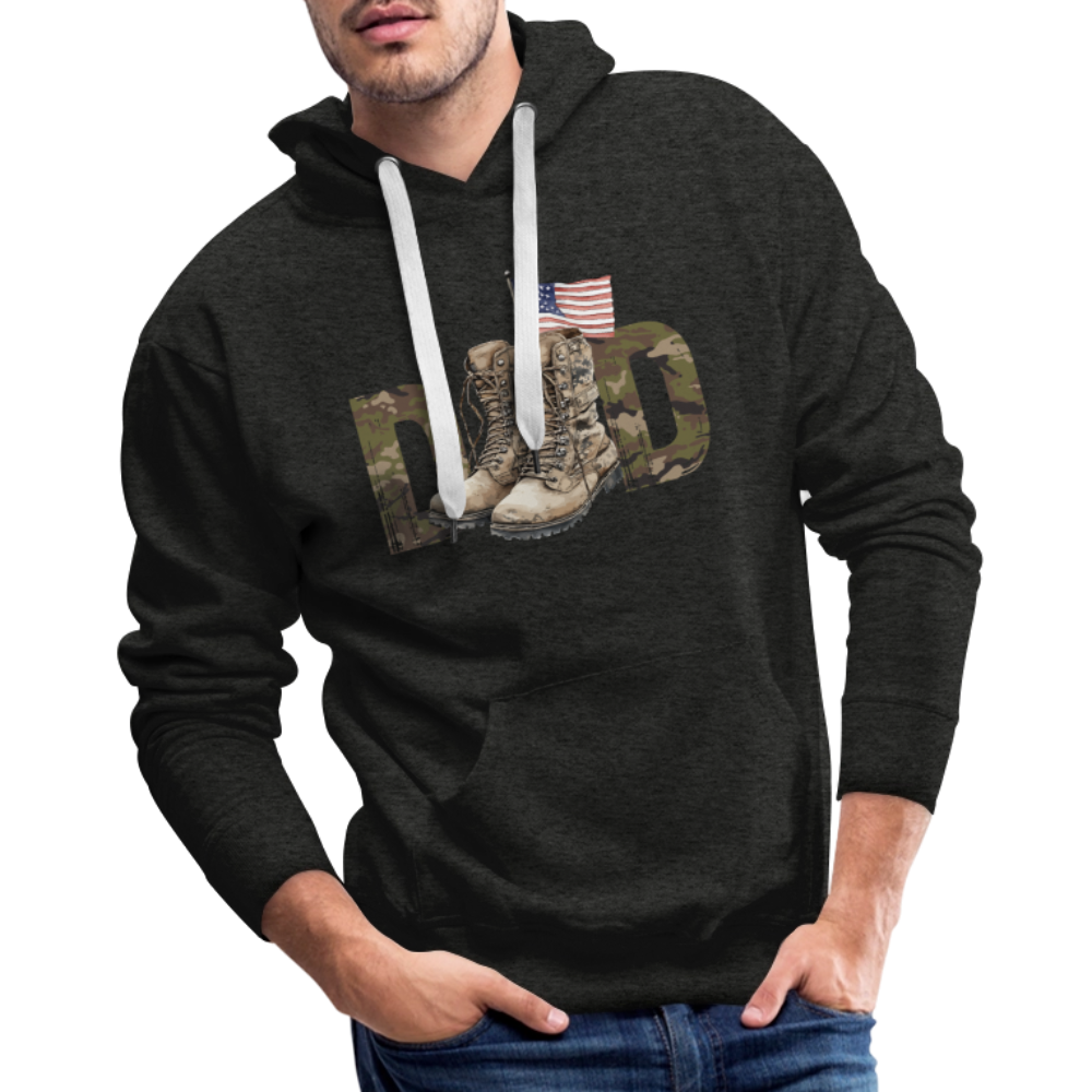 Military Dad Men’s Premium Hoodie - charcoal grey