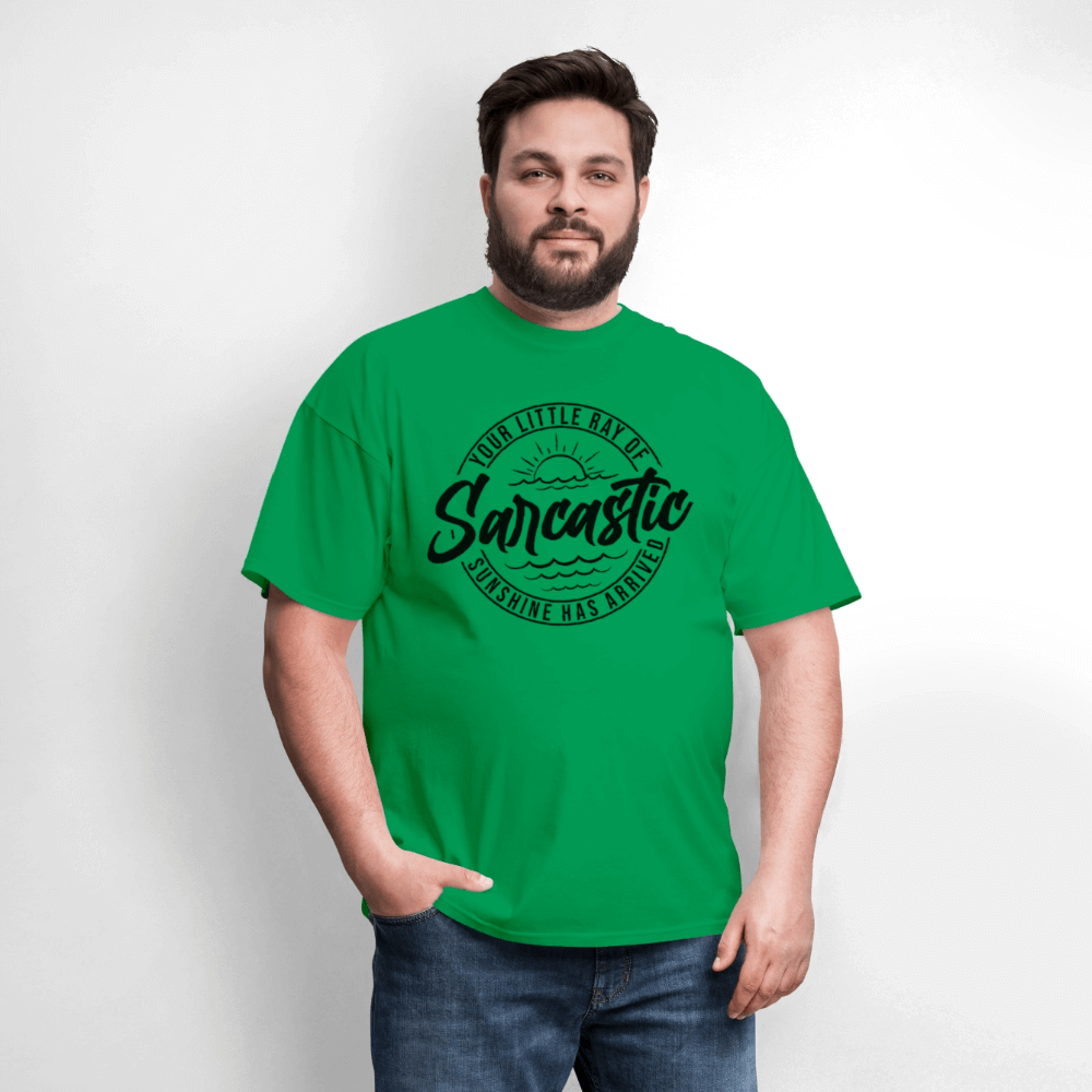 Sarcastic Ray of Sunshine Graphic T-Shirt - bright green