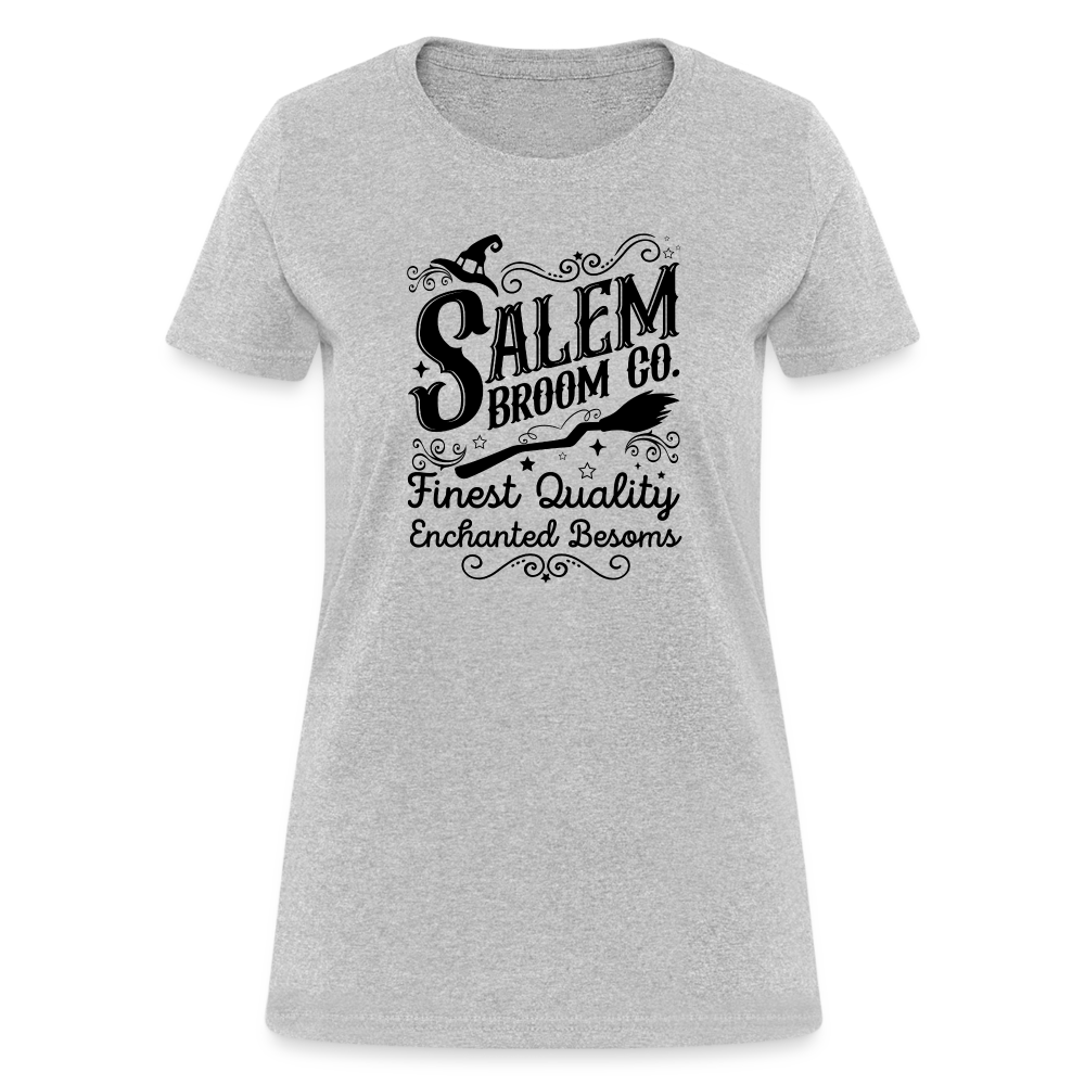 Salem Broom Co. Finest Quality Enchanted Besoms Women's T-Shirt (Halloween) - heather gray
