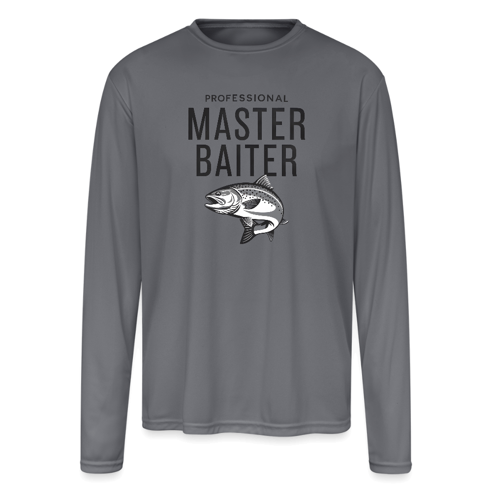 Professional Master Baiter Long Sleeve Fun Fishing Shirt - gray