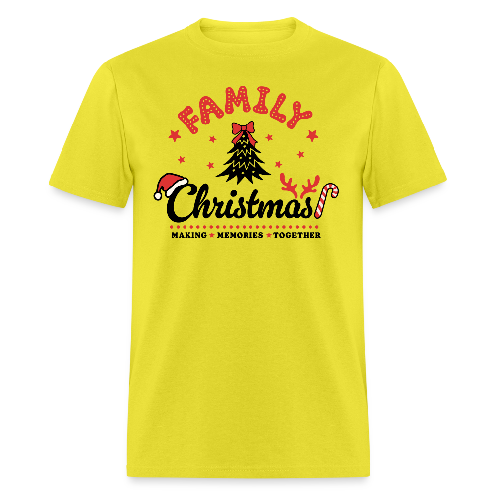 Family Christmas Making Memories Together T-Shirt - yellow
