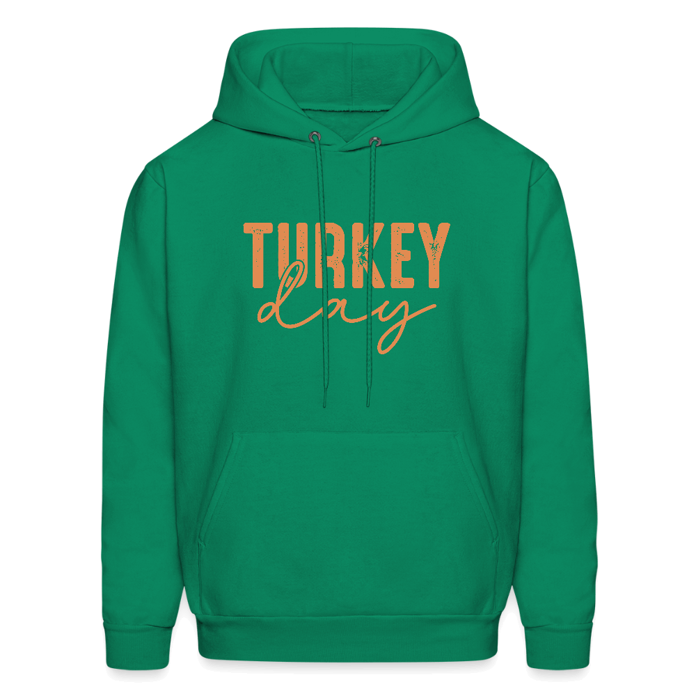 Turkey Day (Thanksgiving) Hoodie Color: kelly green
