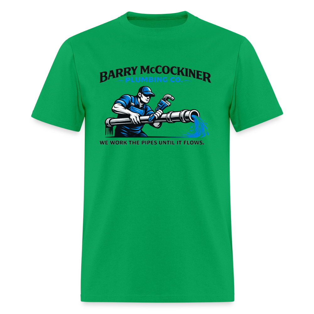 Barry McCockiner Plumbing Funny T-Shirt - bright green