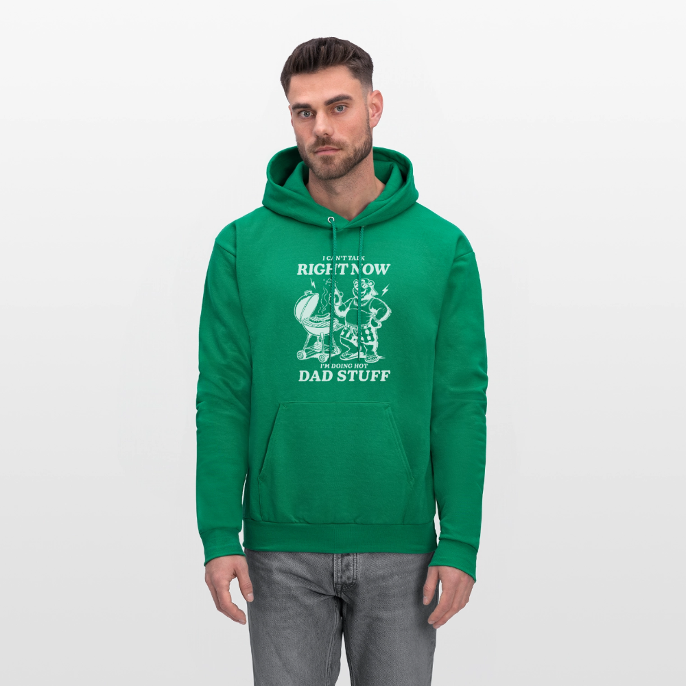Doing Hot Dad Stuff BBQ Hoodie for Grilling Dads - kelly green