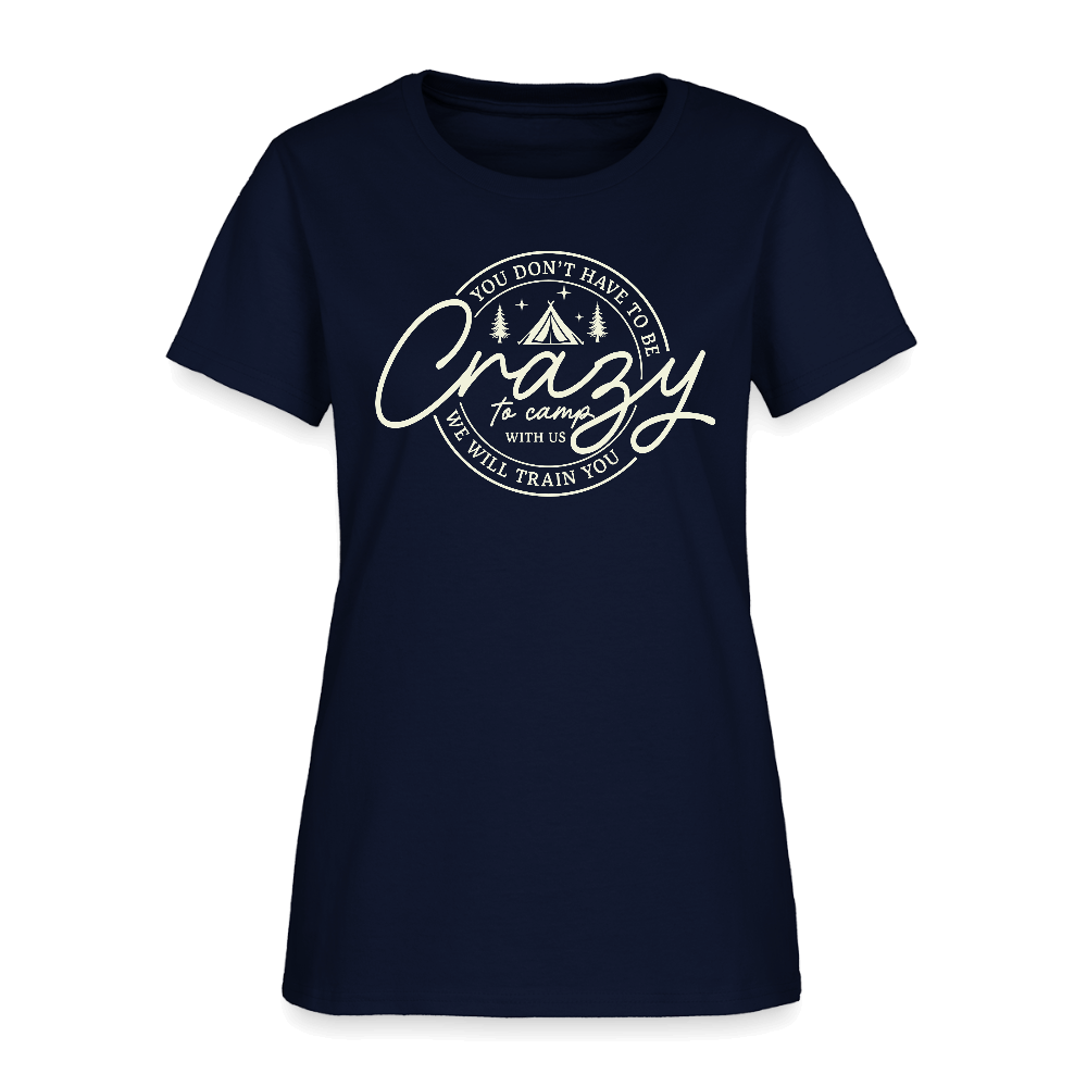Crazy Camping Women's T-Shirt Color: navy