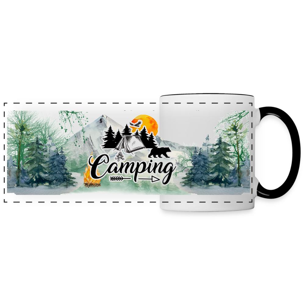 Camping Panoramic Coffee Mug Color: white/black