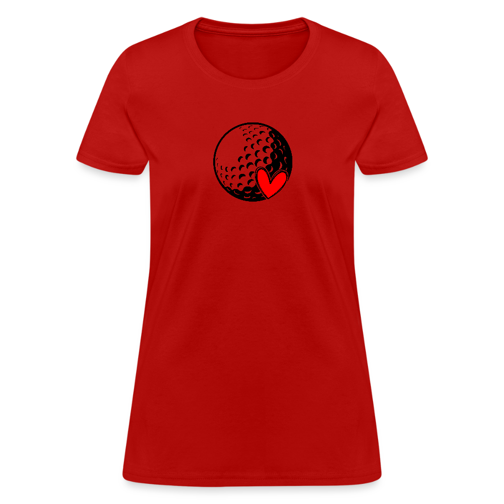 Love Golf Women's Contoured T-Shirt - red