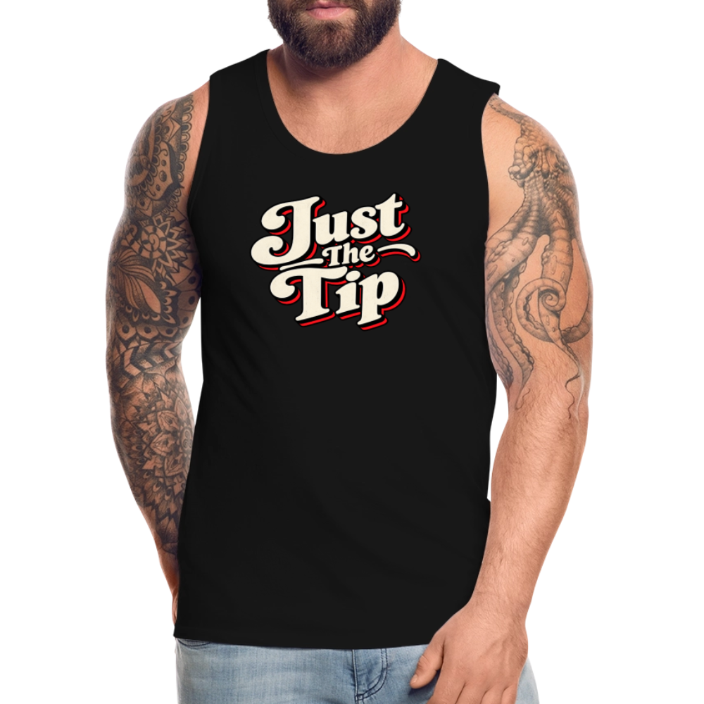 Just the Tip Funny Adult Humor Tank Top Color: Deep Navy
