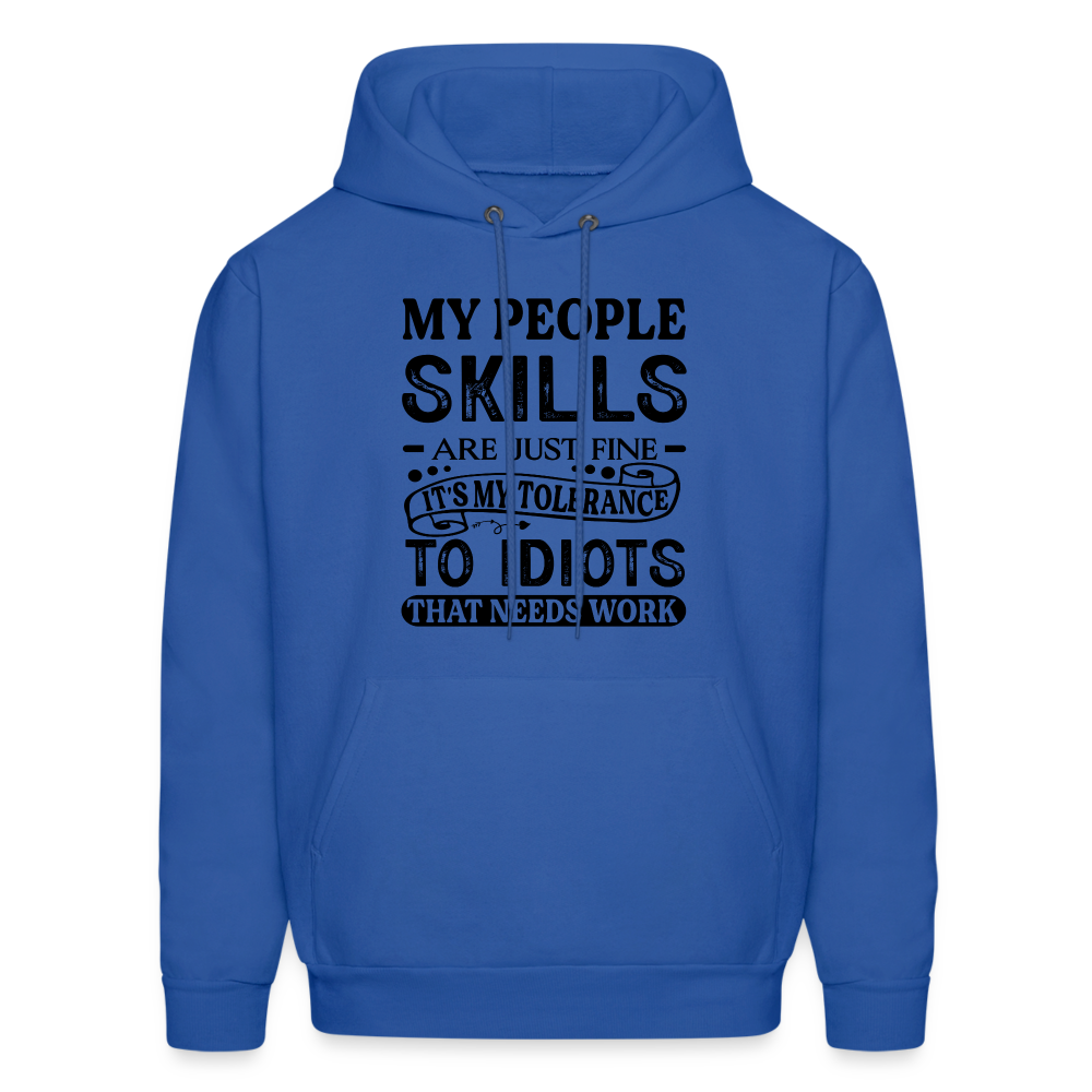 My People Skills Are Just Fine Hoodie - royal blue