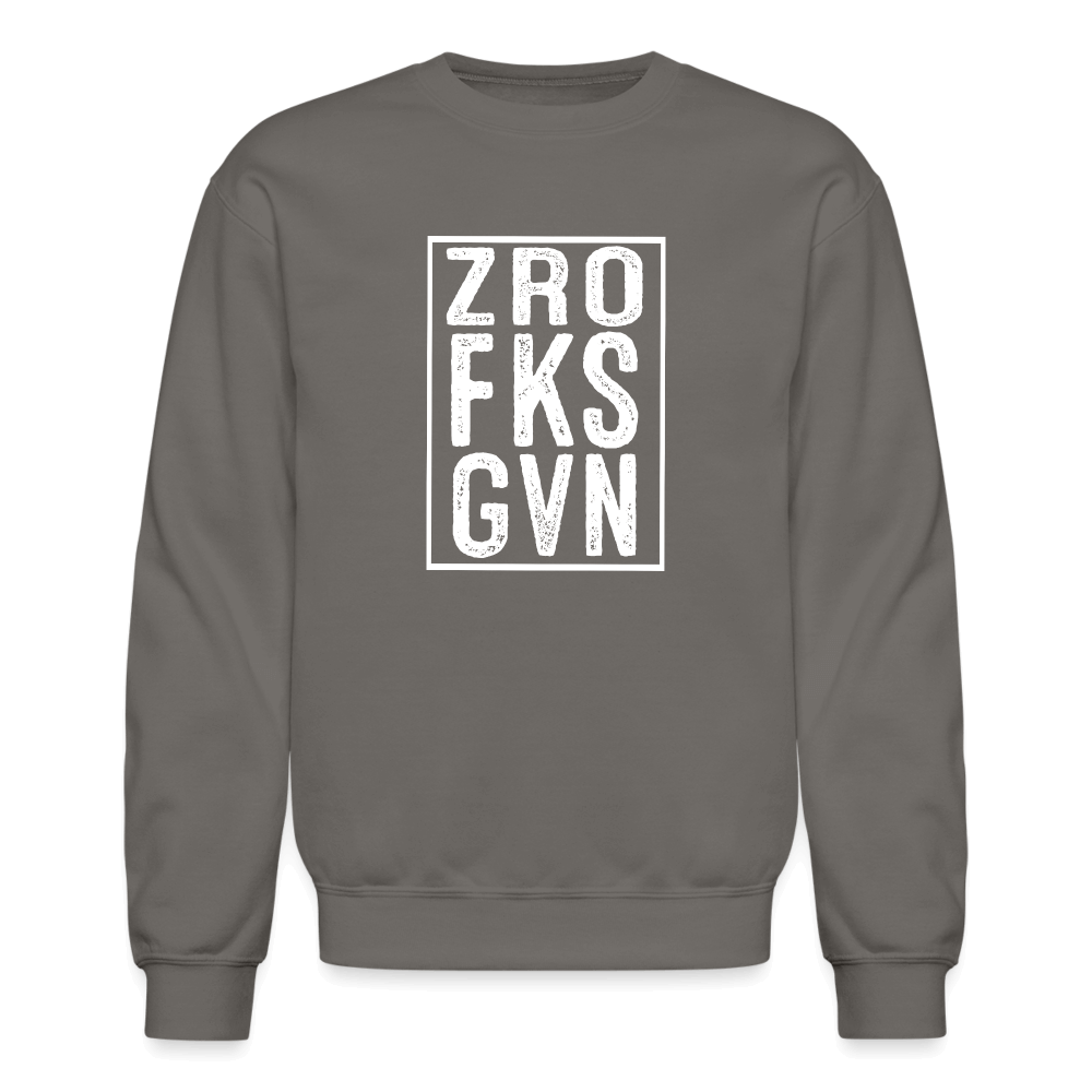ZRO FKS GVN (Zero Fucks Given) Sweatshirt - asphalt gray