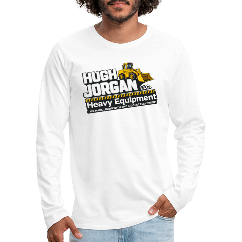 Hugh Jorgan Men's Long Sleeve T-Shirt – Funny Adult Humor Shirt Color: black