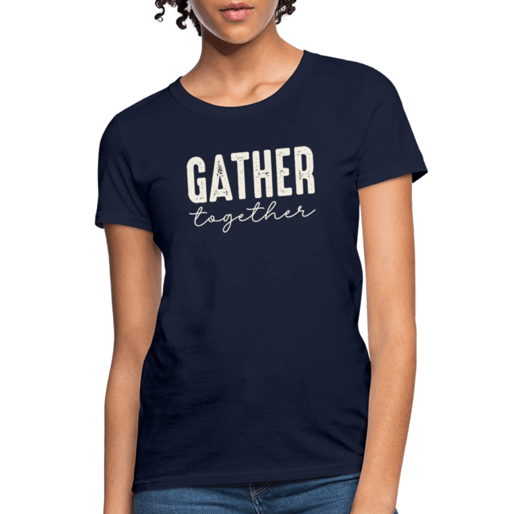 Gather Together (Thanksgiving) Women's T-Shirt Color: pink