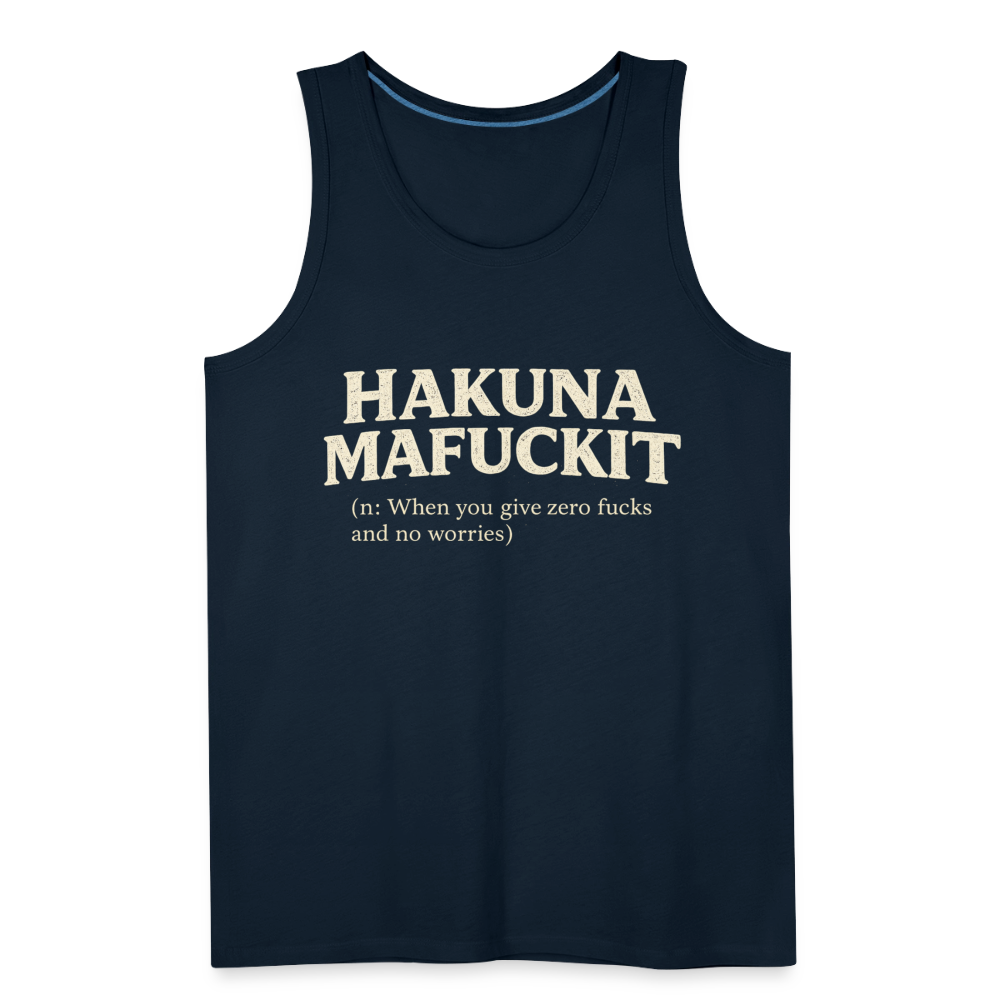 Hakuna Mafuckit Men’s Funny Graphic Tank Color: Black