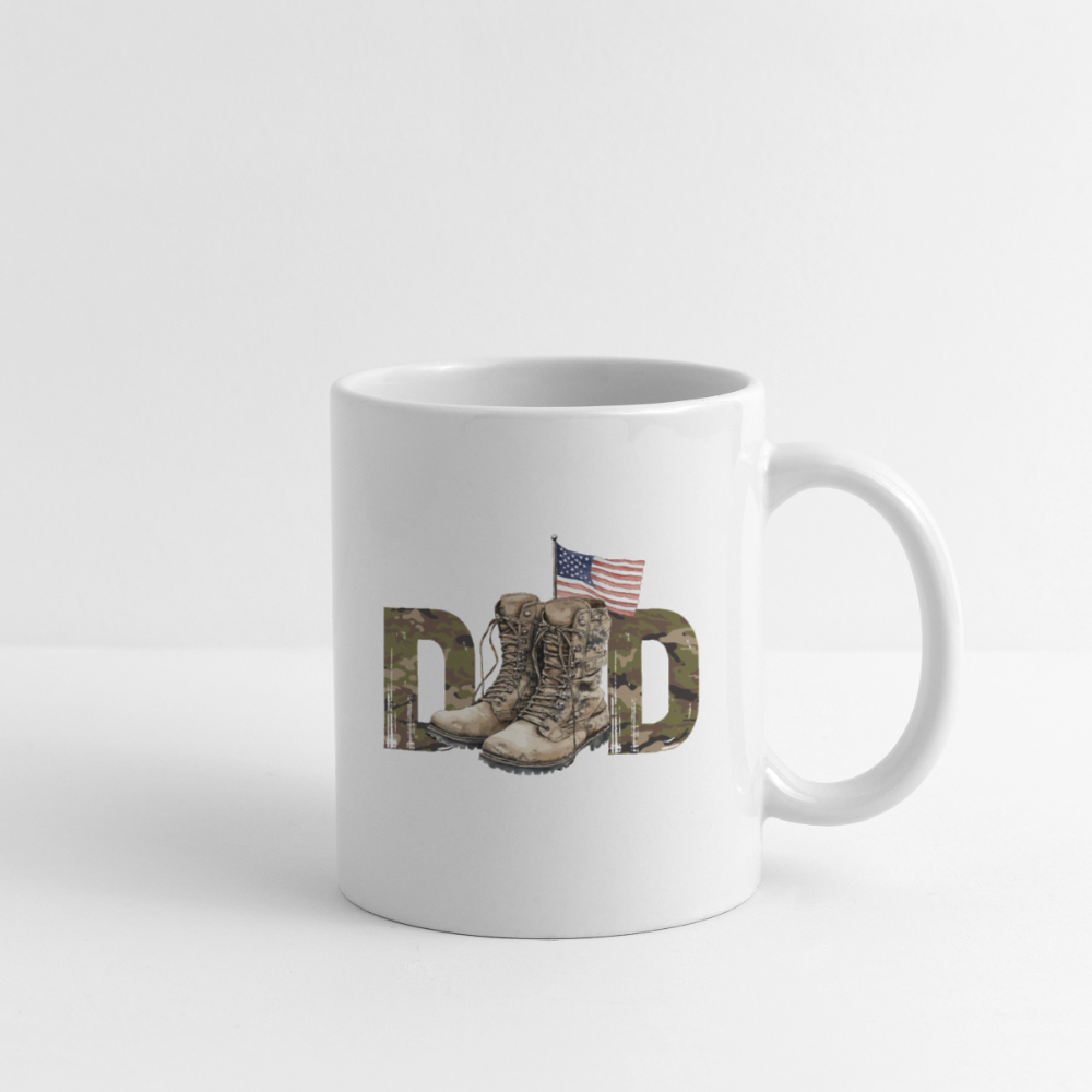 Military Dad Coffee Mug – Patriotic Gift for Veteran Dads Color: white