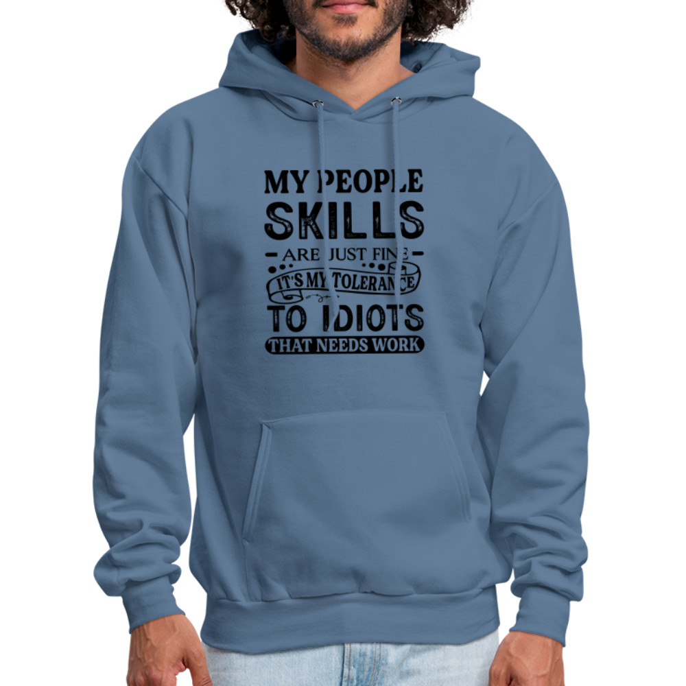 My People Skills Are Just Fine Hoodie - denim blue