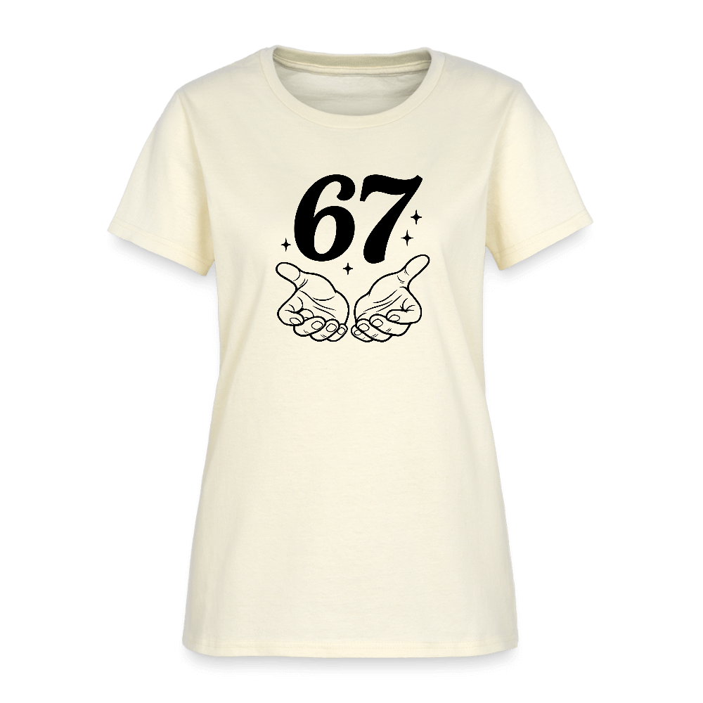 Six Seven 67 Hand Gesture Women's T-Shirt Color: off white