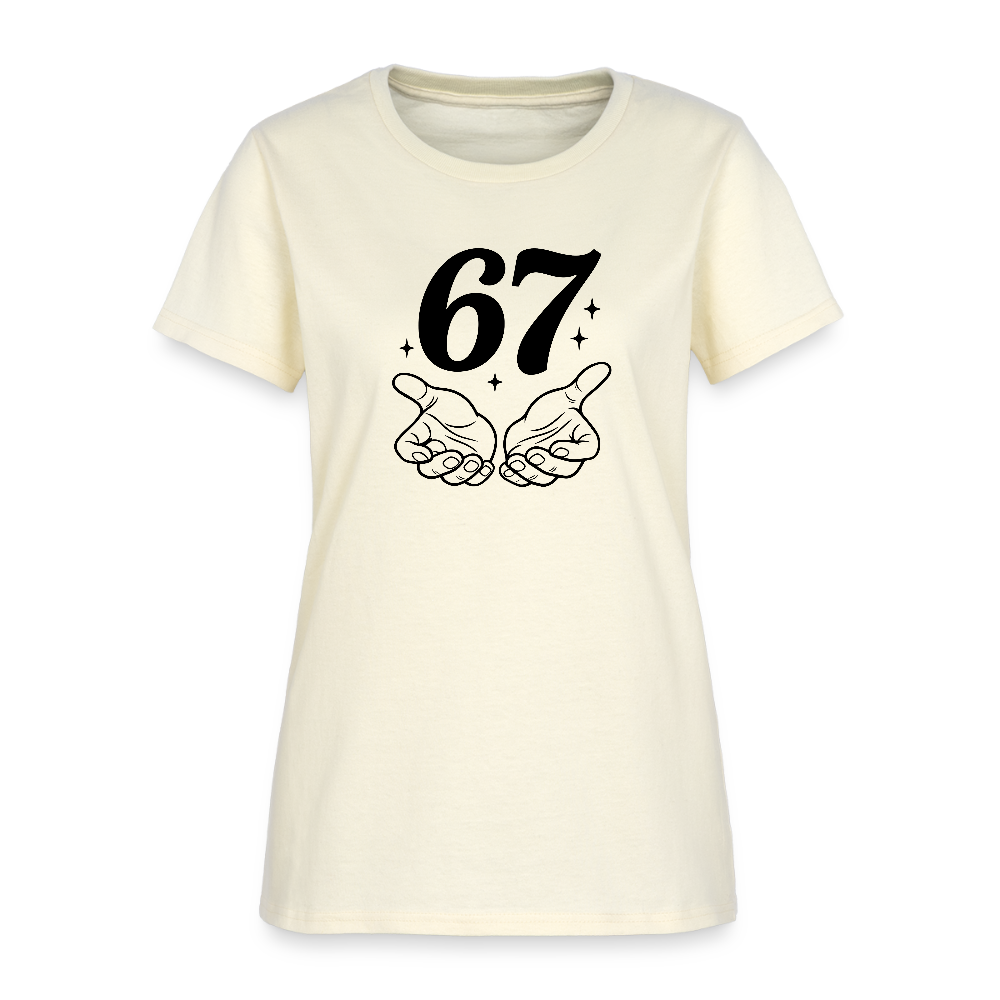 Six Seven 67 Hand Gesture Women's T-Shirt - off white