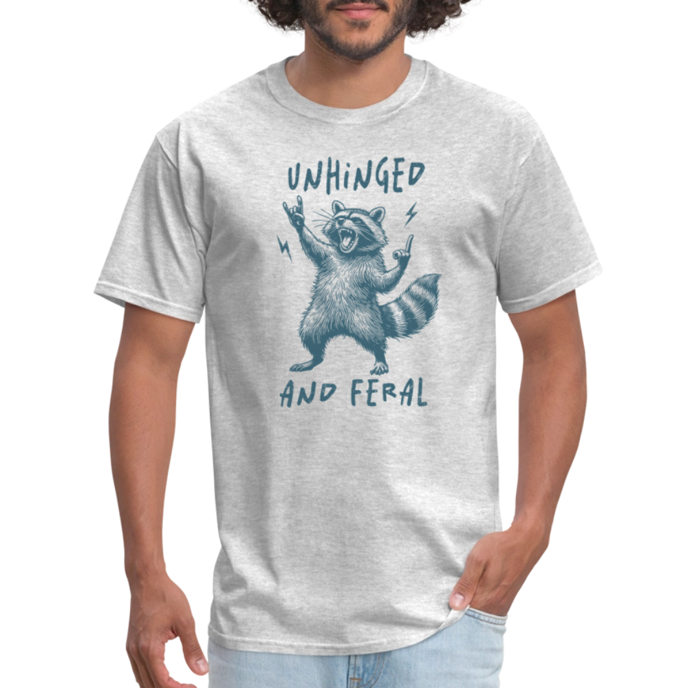 Unhinged and Feral T-Shirt - heather gray
