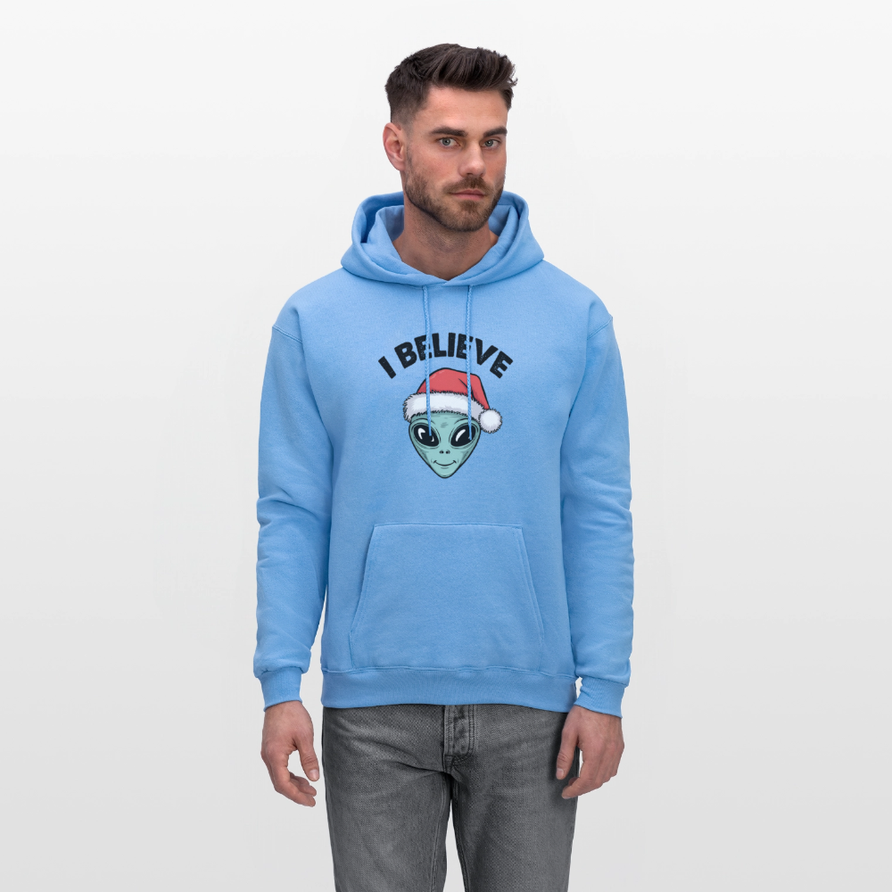 I Believe in Santa Hoodie - carolina blue